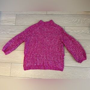 Pilcro Anthropologie oversized mock neck sweater pink size xs